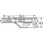 4 mm plug, screw connection, 0.5-1.5 mm², CAT II, yellow, 934099103