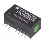 TEC 2-2412, Isolated DC/DC Converters - Through Hole 2W 18-36Vin 12V 167mA SIP8 ...