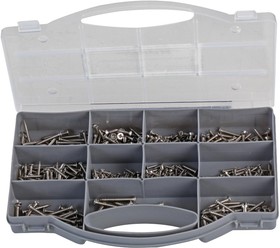 Фото 1/2 539636, Zinc-Plated Countersink Screws Pack, 780 Piece