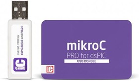 MIKROE-734, Development Software mikroC PRO for dsPIC (USB Dongle)