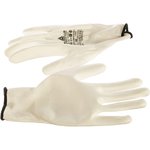 Полиэстеровые перчатки с полиуретановым покрытием цвет белый р.9 VE702P09
