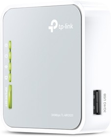 Фото 1/10 TP-Link TL-MR3020 N300 3G/4G Портативный Wi-Fi роутер