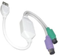 Фото 1/7 VCOM VUS7057 Кабель-адаптер USB A- 2xPS/2 (адаптер для подключения PS/2 клавиатуры и мыши к USB порту)
