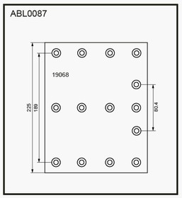 ABL0087, Накладки тормозные,комплект STD / WVA (19068) HCV