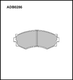 ADB0286, Колодки тормозные дисковые | перед |