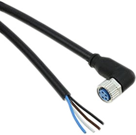 Фото 1/3 1-2273104-1, Right Angle Female 4 way M12 to Unterminated Sensor Actuator Cable, 1.5m