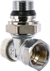 Радиаторный запорный угловой клапан со стопорным кольцом 3/4" IVC.103004.N.04