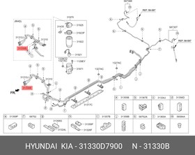 31330D7900, трубка топливной системы!\\HYUNDAI TUCSON 2015-2018