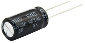 RND 150KSK025M222I26S, Radial Electrolytic Capacitor, 2200uF, 3uA, 25V, 1A