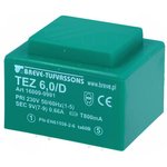 TEZ6/D230/9V, Трансформатор: залитый, 6ВА, 230ВAC, 9В, 666,6мА, PCB, IP00, 200г