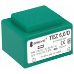 TEZ6/D230/10.5V, Трансформатор залитый, 6ВА, 230VAC, 10,5В, Монтаж PCB, IP00, 200г