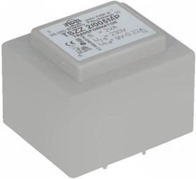 TSZZ 2/005MP, Трансформатор залитый, 2ВА, 230ВAC, 9В, 0,22А, Монтаж PCB, IP00