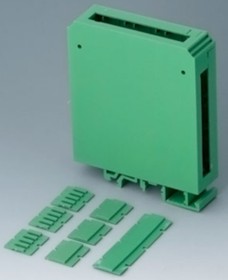 Polyamide DIN rail enclosure, (L x W x H) 90 x 22.5 x 82 mm, green, B6721521