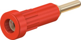 2 mm socket, round plug connection, mounting Ø 4.9 mm, red, 23.1012-22