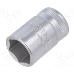 03030018, 1/2 in Drive 18mm Standard Socket, 6 point, 38 mm Overall Length