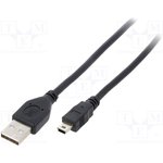 CCF-USB2-AM5P-6, Кабель; USB 2.0; вилка USB A,вилка mini USB B; позолота; 1,8м
