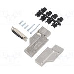 MHDCMR25-DB25S-K, D-Sub Connector Kit, DA-25 Socket, Solder, Die-Cast Zinc Alloy