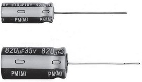 Фото 1/2 UPM1E471MPD, Cap Aluminum Lytic 470uF 25V 20% (10 X 20mm) Radial 5mm 810mA 5000h 105°C Bulk
