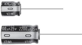 Фото 1/2 UVZ2D100MPD, Cap Aluminum Lytic 10uF 200V 20% (10 X 12.5mm) Radial 5mm 65mA 1000h 105°C Bulk