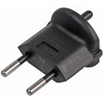 SCH-BK, Mains Converter Plug, Euro Plug, Switzerland Plug, 10 A, Black, PP (Polypropylene) Body