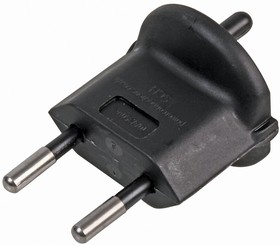 Фото 1/2 SCH-BK, Mains Converter Plug, Euro Plug, Switzerland Plug, 10 A, Black, PP (Polypropylene) Body