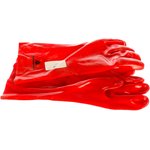 Перчатки PVC7335 с ПВХ покрытием, красного цвета, размер 10 PVC733510