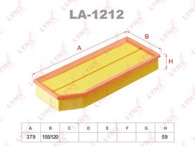 LA1212, Фильтр воздушный MERCEDES BENZ C200D-270D(W203) 00 /CLK270D(W209) 02 /E200D-320D(W210) /G270D(W463)/M