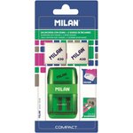 Ластик-точилка Milan COMPACT +2смен.ласт синт.кауч лезв.точ из углер стали