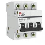 Автоматический выключатель 3P 10А B 4,5кА ВА 47-29 Basic mcb4729-3-10-B