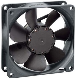 8414NR, Axial Fan DC Ball 80x80x25.4mm 24V 3100min sup -1 /sup  65m³/h 2-Pin Stranded Wire