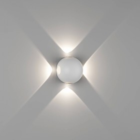 Фото 1/2 GW-A161-4-4-WH-WW Настенный светильник SFERA-DBL, Белый, 4Вт, 3000K, IP54, GW-A161-4-4-WH-WW Цвет свечения: Теплый белый Тип монтажа: на