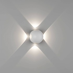 Фото 1/2 GW-A161-4-4-WH-NW Настенный светильник SFERA-DBL, Белый, 4Вт, 4000K, IP54, GW-A161-4-4-WH-NW Цвет свечения: Нейтральный белый Тип монтаж