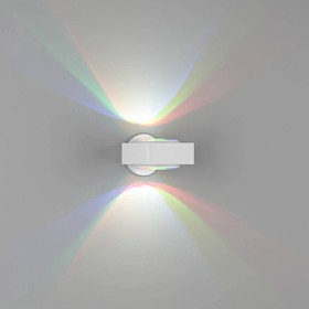 GW-1025-6-WH-RGB Бра декоративное LINSE, Белый, 6Вт, K, IP20, GW-1025-6-WH-RGB Цвет свечения: RGB Тип монтажа: настенный накладной Мощн