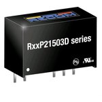 R24P21503D, Isolated DC/DC Converters - Through Hole 2W 24Vin 15/-3Vout 93/-185mA