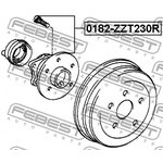 0182-ZZT230R, к-кт подшипника ступ. зад.!\ Toyota Avensis 2.2D4D 05