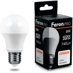 38027, Лампа светодиодная LED 9вт Е27 белый Feron.PRO
