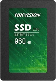 Фото 1/2 SSD 2.5" HIKVision 960GB С100 Series  HS-SSD-C100/960G  (SATA3, up to 550/480MBs, 3D NAND, 320TBW)