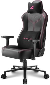 Фото 1/2 Sharkoon Skiller SGS30 чёрно-розовое Игровое кресло (синтетическая кожа, регулируемый угол наклона, механизм качания)