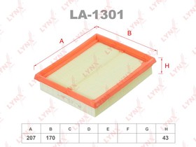 Фото 1/4 LA1301, Фильтр воздушный CITROEN Xsara 1.4-1.6 97-05, PEUGEOT 206 1.1-1.6 98