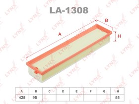 Фото 1/4 LA-1308, LA-1308 Фильтр воздушный LYNXauto