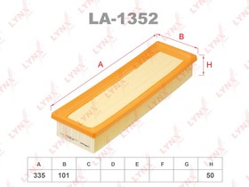 Фото 1/3 LA-1352, LA-1352 Фильтр воздушный LYNXauto