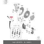 Датчик износа передних тормозных колодок / FORD Transit 14~,Transit/Tourneo ...