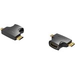 AGFB0, Адаптер-переходник Vention HDMI 19F/Mini HDMI+Micro HDMI
