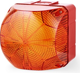 874161313, Beacons QDS LED steady/flashing beacon 230-240 V AC amber, red (RAL 3000)