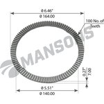 900.451, Кольцо АБС VOLVO FH12,13,16 MANSONS