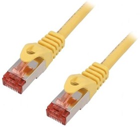Фото 1/2 CQ2047S, Patch cord; S/FTP; 6; stranded; Cu; LSZH; yellow; 1.5m; 27AWG