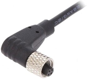 Фото 1/4 PXPPVC05RAF04ACL010PVC, Right Angle Female 4 way M5 to Unterminated Sensor Actuator Cable, 1m