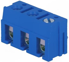 Фото 1/2 DG300R-7.5-03P-12-00A(H), (синий), Винтовой клеммный блок с защитой провода, 3 контакта. Серия DG300R-7.5