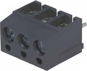 Фото 1/3 DG300-5.0-03P-11-00A(H), (DG300-5.0-03P-11-00ZH), Винтовой клеммный блок с защитой провода, 3 контакта. Серия DG300-5.0