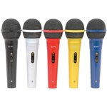 DM5X, Set of 5 Dynamic Handheld Microphones (Black, White, Red, Yellow and Blue)